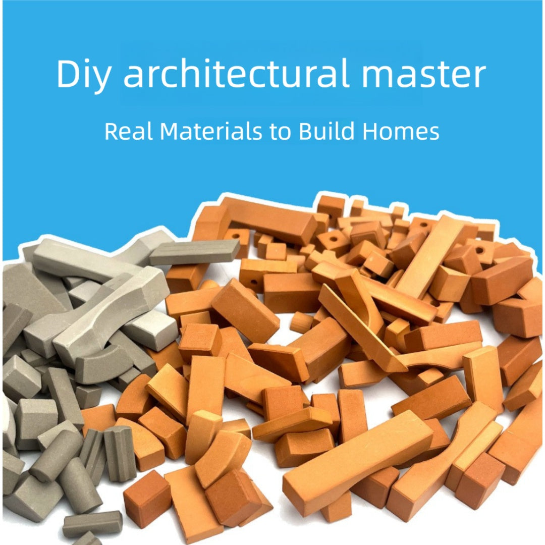 Reusable brick building set that can be dismantled and rebuilt with water
